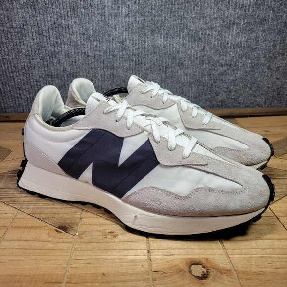 New Balance Other - New Balance 327 Men's 13 D 'Sea Salt' White Black Suede Sneakers Shoes MS327FE